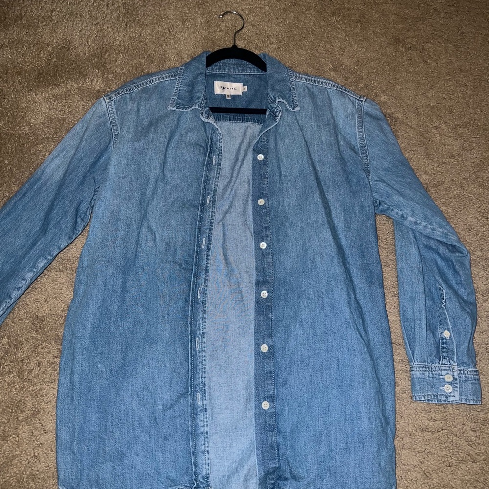 Frame Denim Blue Button-Up Shirt
